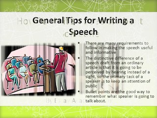 How to write a speech about someone