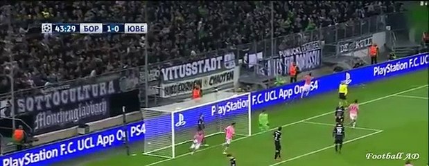 ليشتاينر لاعب يوفنتوس بشباك بوروسيا مونشنجلادباخ الألمانى بدورى أبطال أوروبا