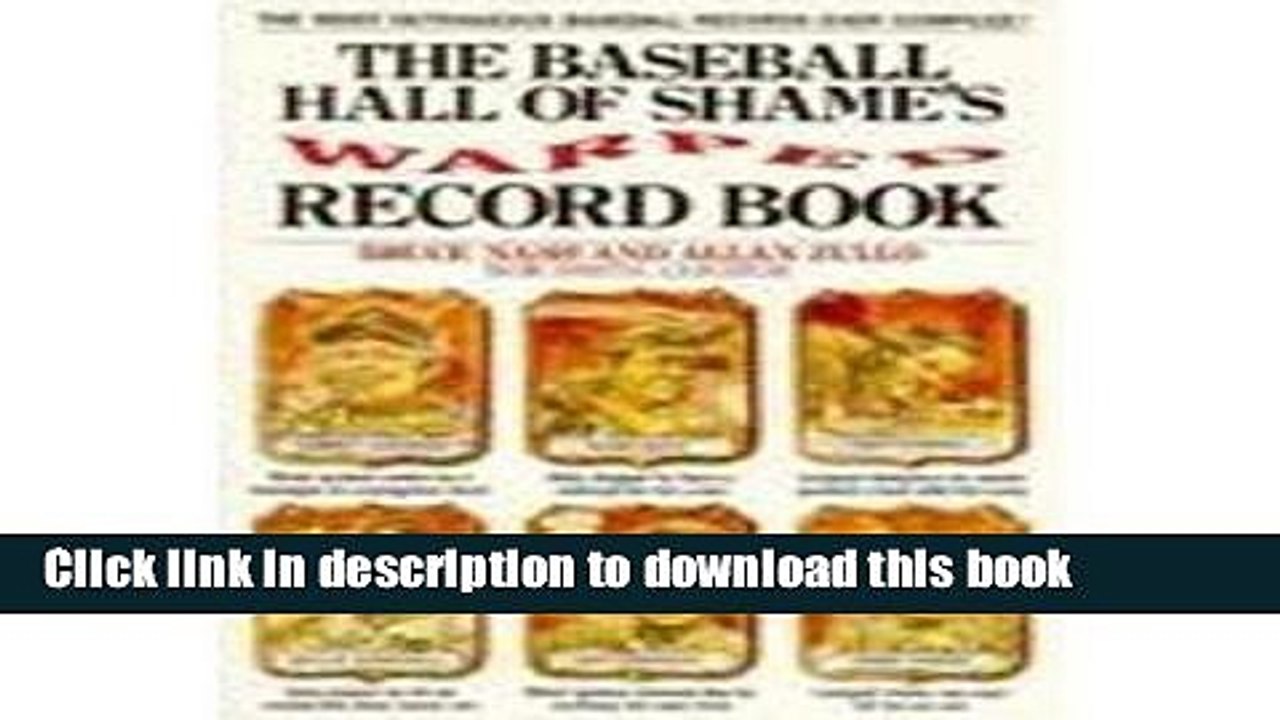 Read The Baseball Hall of Shame s Warped Record Book Ebook Free