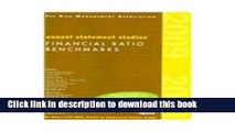 [Read PDF] The Risk Management Association Annual Statement Studies: Financial Ratio Benchmarks