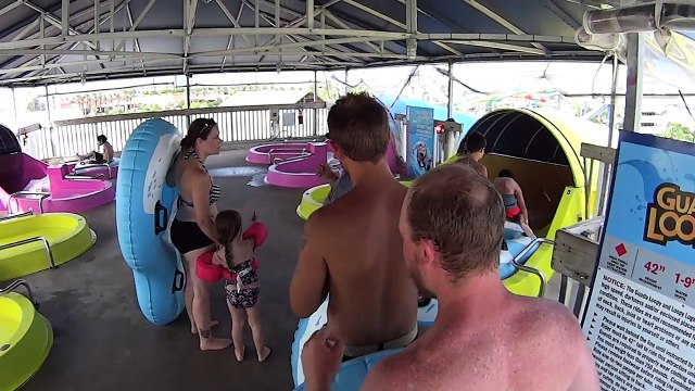Yellow Loopy Water Slide at Schlitterbahn Galveston
