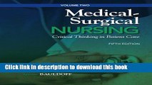 [PDF]  Medical-Surgical Nursing: Critical Thinking in Patient Care, Volume 2 (5th Edition)