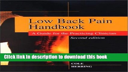 [PDF] Low Back Pain Handbook, 2e [Read] Full Ebook