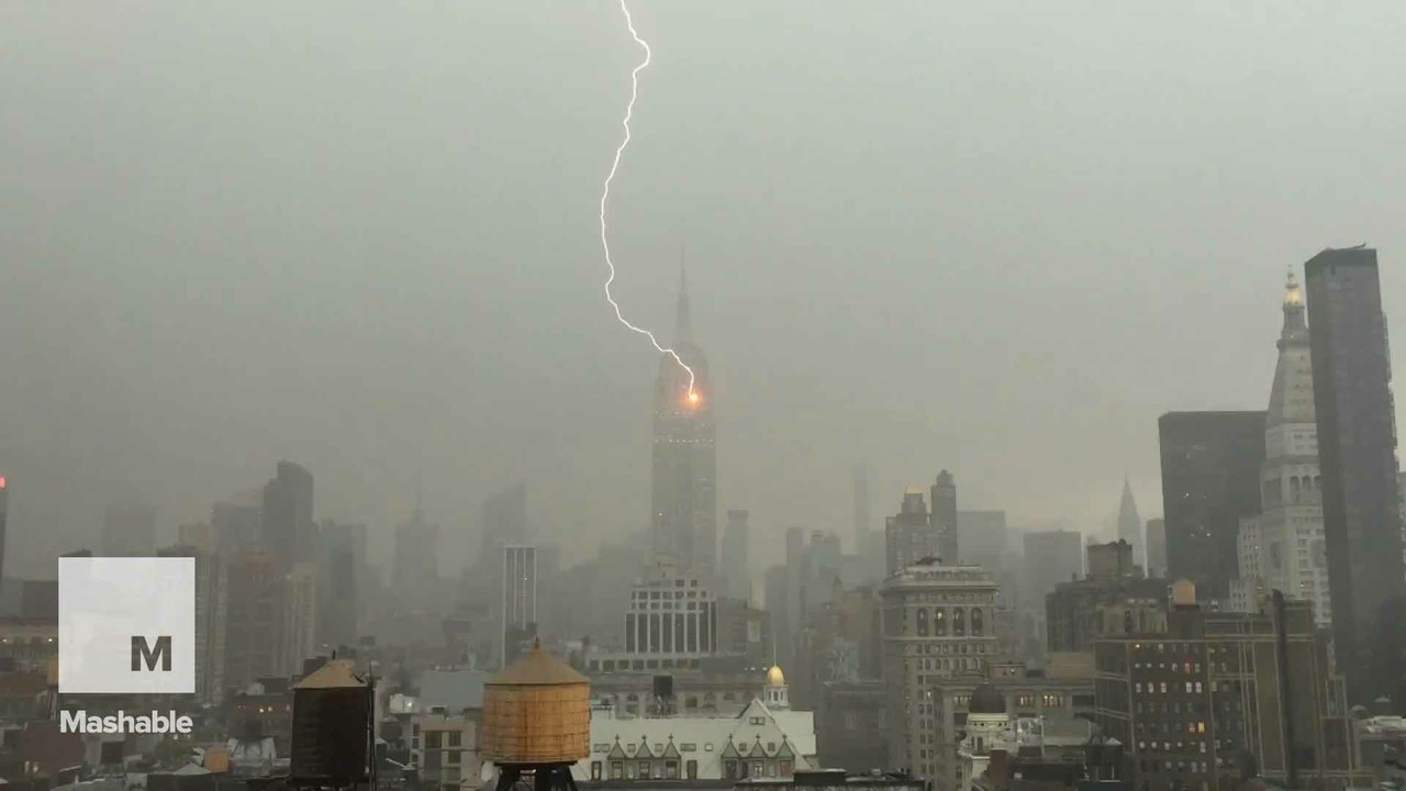 Watch lightning strike the Empire State Building