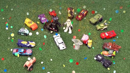 Disney Cars Toys Fun with Frank and Superheroes Captain America Iron Man and Thomas and Friends_15