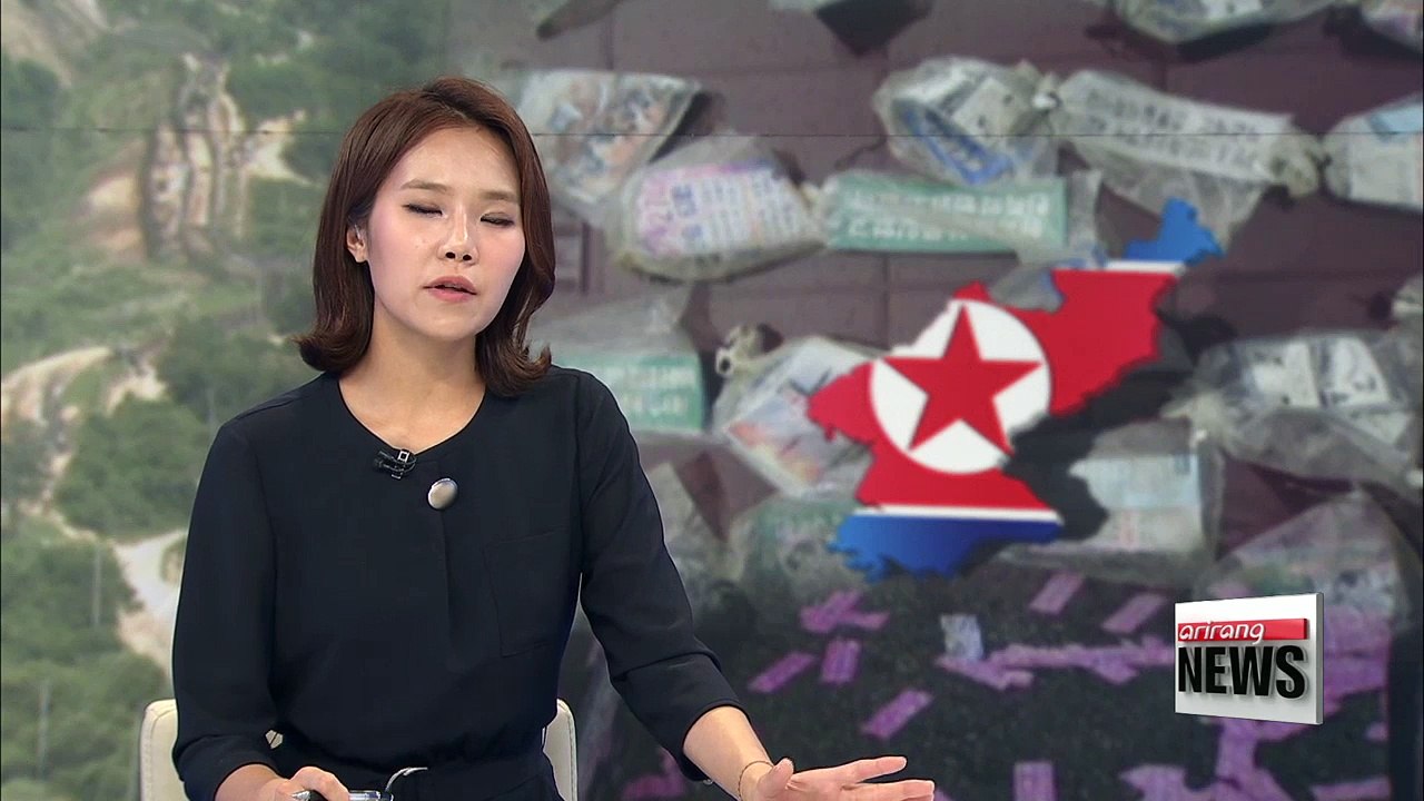N. Korea sends propaganda leaflets on Hangang River
