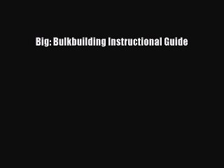 READ book  Big: Bulkbuilding Instructional Guide  Full E-Book