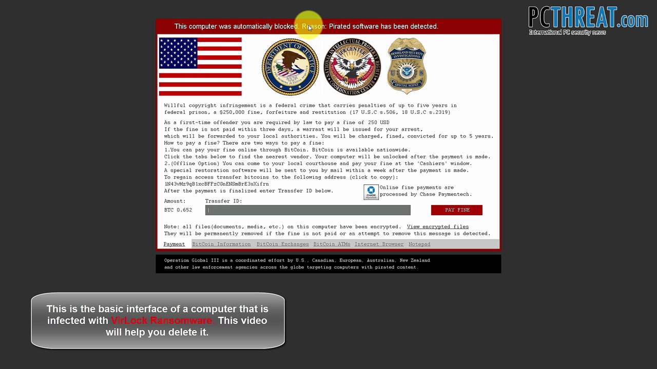 Delete VirLock Ransomware