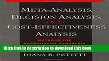 Read Books Meta-Analysis, Decision Analysis, and Cost-Effectiveness Analysis: Methods for