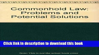 [PDF]  Commonhold Law: Problems and Potential Solutions  [Read] Online