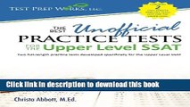 Read Books The Best Unofficial Practice Tests for the Upper Level SSAT PDF Online
