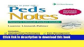 Read Books PedsNotes: Nurse s Clinical Pocket Guide E-Book Free