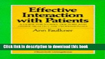 [PDF]  Improving Nurse-Patient Interaction: A Guide to Effective Interaction With Patients  [Read]