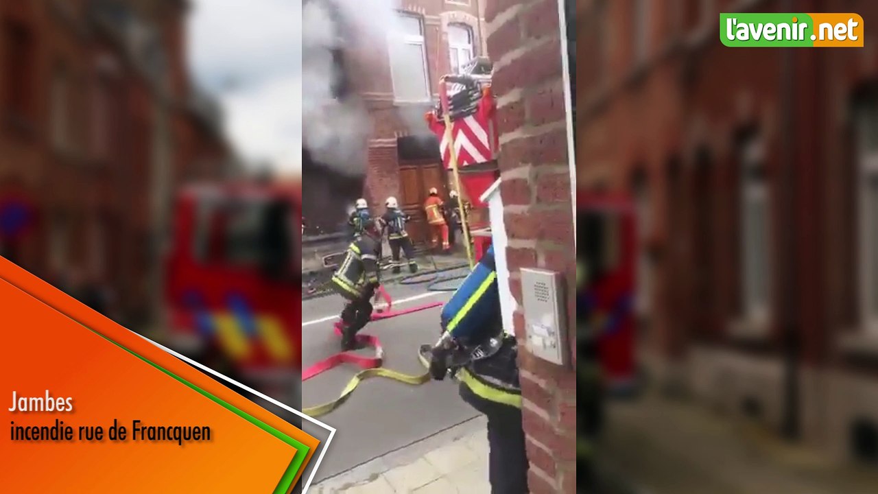 Jambes - incendie rue de Francquen