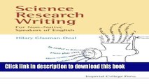 Read Book Science Research Writing for Non-Native Speakers of English ebook textbooks
