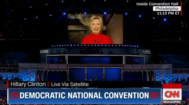Nous venons d'asséner un coup sans précédent au plafond de verre - Hillary Clinton investie comme candidate démocrate