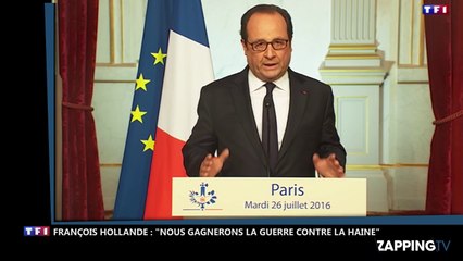 Prêtre égorgé : François Hollande affirme que la France va gagner la guerre contre Daesh  (Vidéo)