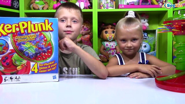 Челлендж от Игорька и Ярославы - Веселая игра для детей - Family Game for Kids KerPlunk Challenge