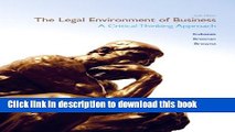 Read The Legal Environment of Business (6th Edition) (MyBLawLab Series) Ebook Online