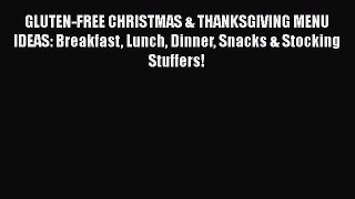 Read GLUTEN-FREE CHRISTMAS & THANKSGIVING MENU IDEAS: Breakfast Lunch Dinner Snacks & Stocking