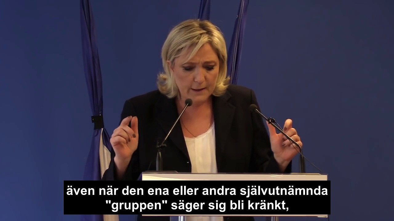 Marine Le Pens tal efter terrordåden i Nice