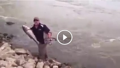 Caught Fish at river