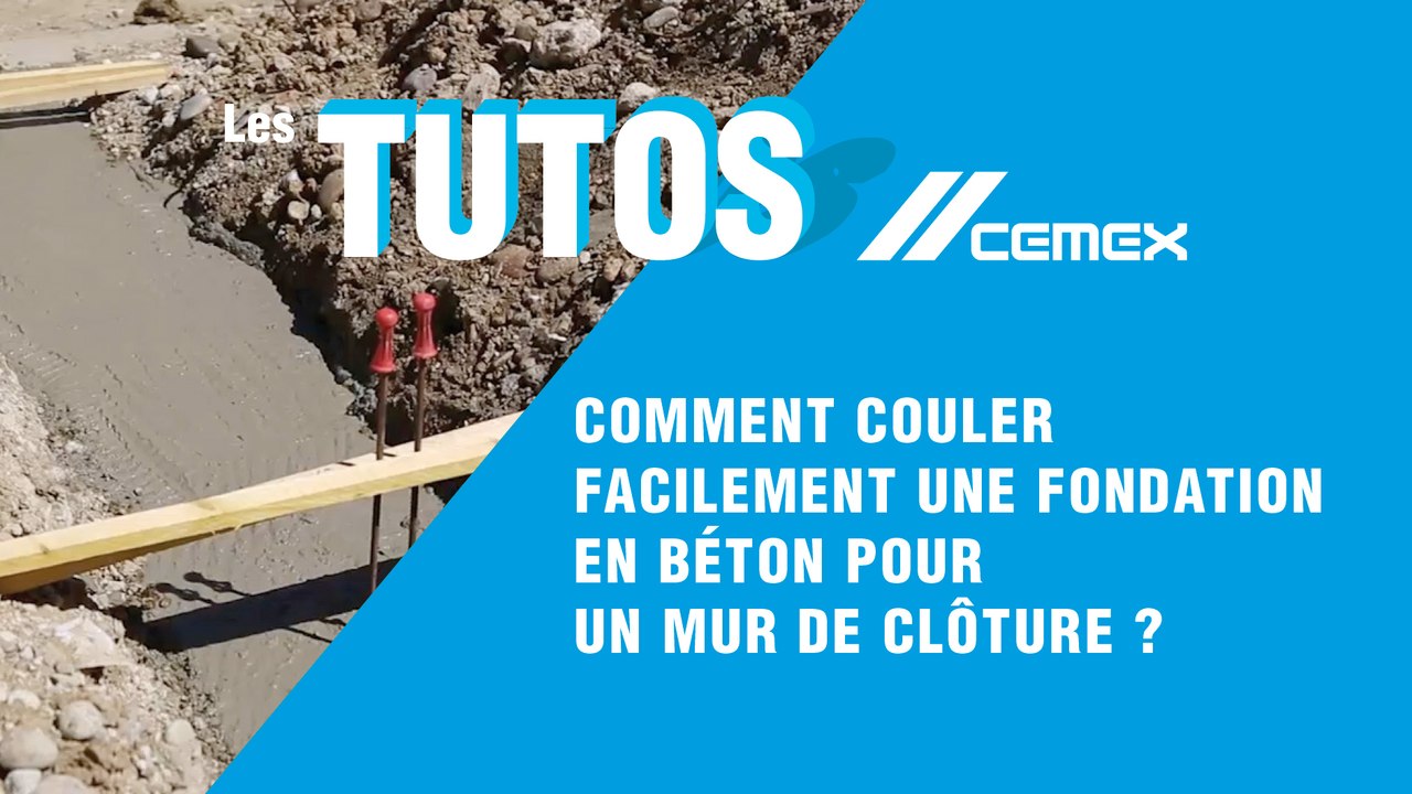 Tuto / DIY : Comment couler facilement une fondation en béton pour un mur de clôture ?