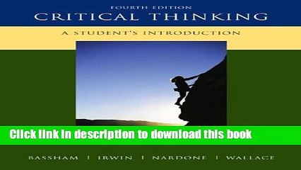 Read Critical Thinking: A Student s Introduction  PDF Free