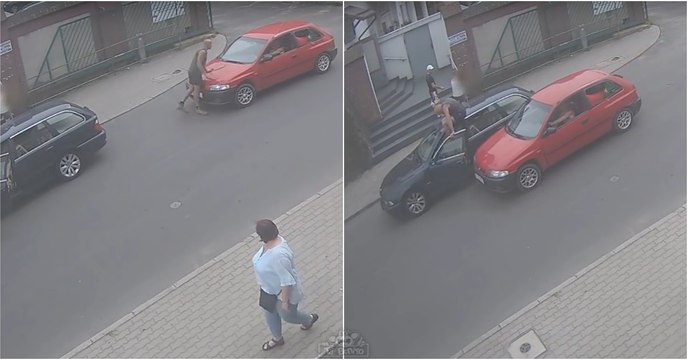 É isto que acontece quando um condutor maluco encontra outro ainda mais maluco