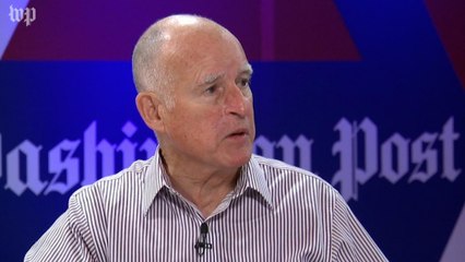 California Gov. Jerry Brown says he likes running for president