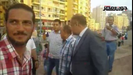 عبد الظاهر يصل "بير مسعود" للإحتفال بالعيد القومى وسط السكندريون