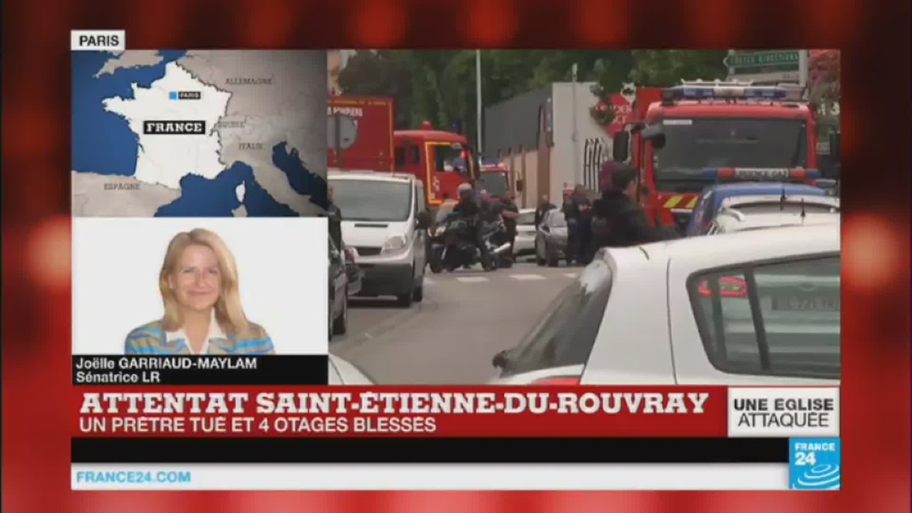 Attentat de Saint-Etienne-du-Rouvray: un prêtre tué et quatre otages blessés.
