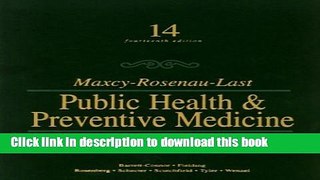 PDF Maxey-Rosenau-Last Public Health   Preventive Medicine  Read Online