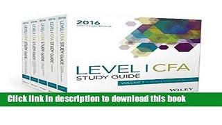 Read Wiley Study Guide for 2016 Level I CFA Exam: Complete Set  Ebook Free