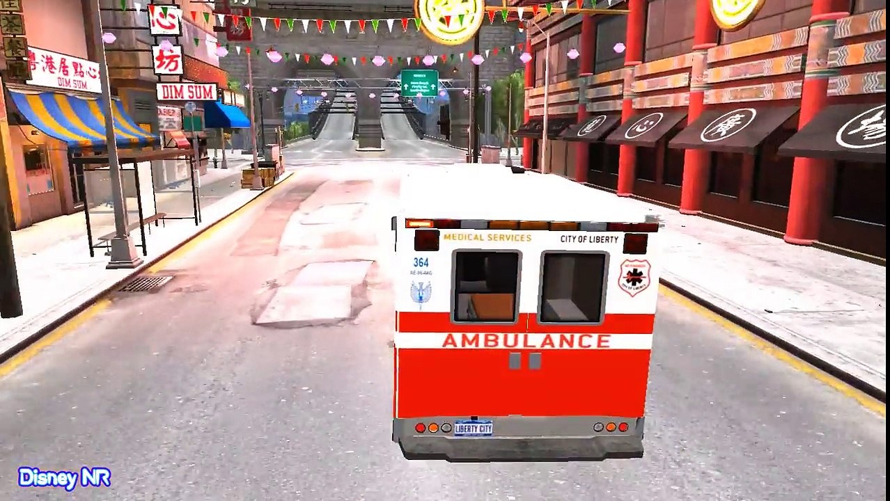 Ambulance Car with Spiderman and Lightning McQueen Cars Collection + Nursery Rhymes
