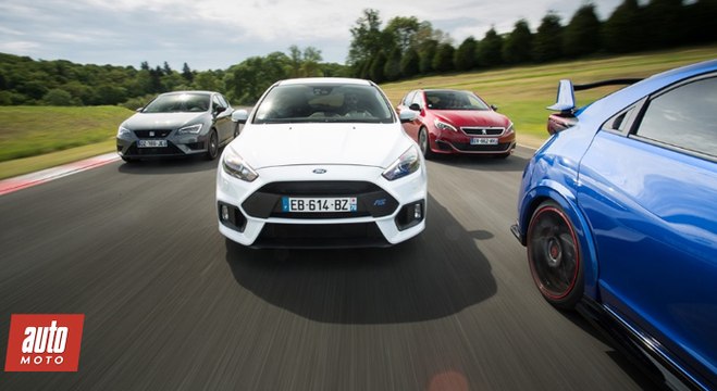 Comparatif GTI 2016 : Focus RS / Civic Type R / Peugeot 308 GTi / Leon Cupra [Partie 1/2]