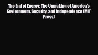 For you The End of Energy: The Unmaking of America's Environment Security and Independence