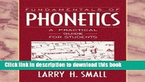 PDF Fundamentals of Phonetics: A Practical Guide for Students (with FREE Audio CD) Free Books