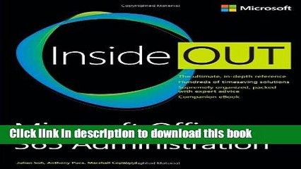 Download Microsoft Office 365 Administration Inside Out Ebook Online