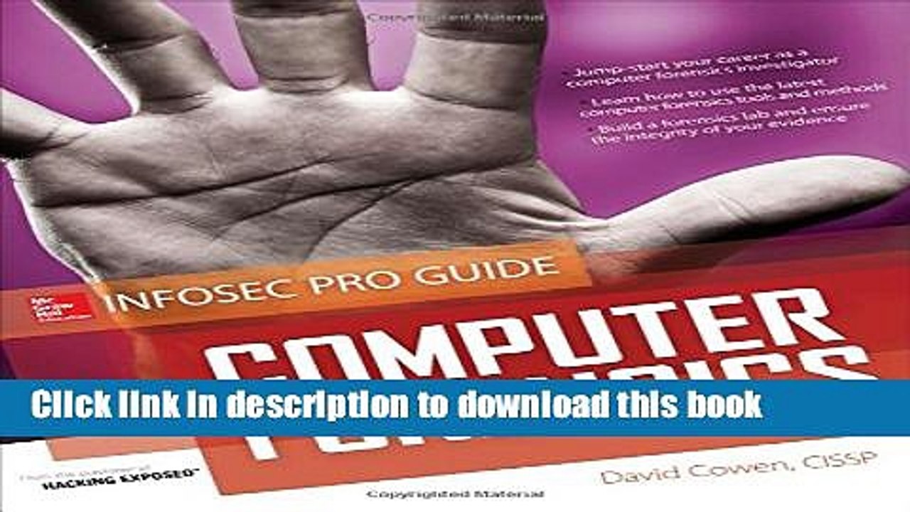 Read Computer Forensics InfoSec Pro Guide Ebook Online