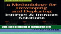 Read A Methodology for Developing   Deploying Internet   Intranet Solutions Ebook Free