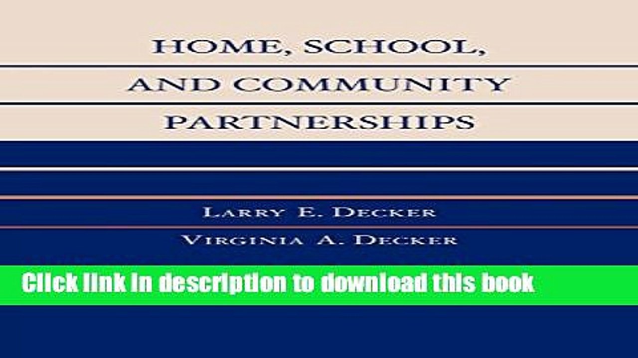 Read Home, School, and Community Partnerships (Scarecrow Education Book)  Ebook Free