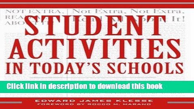 Read Student Activities in Today s Schools: Essential Learning for All Youth Ebook Free