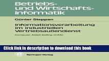 [PDF] Informationsverarbeitung im industriellen VertriebsauÃŸendienst: Computer Aided Selling