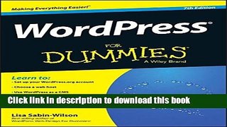Read WordPress For Dummies Ebook Free