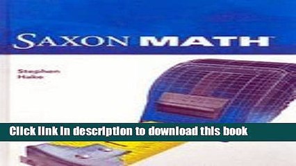 Read Saxon Math - Intermediate 5-Text Only (08) by Hake, Stephen [Hardcover (2007)]  Ebook Free
