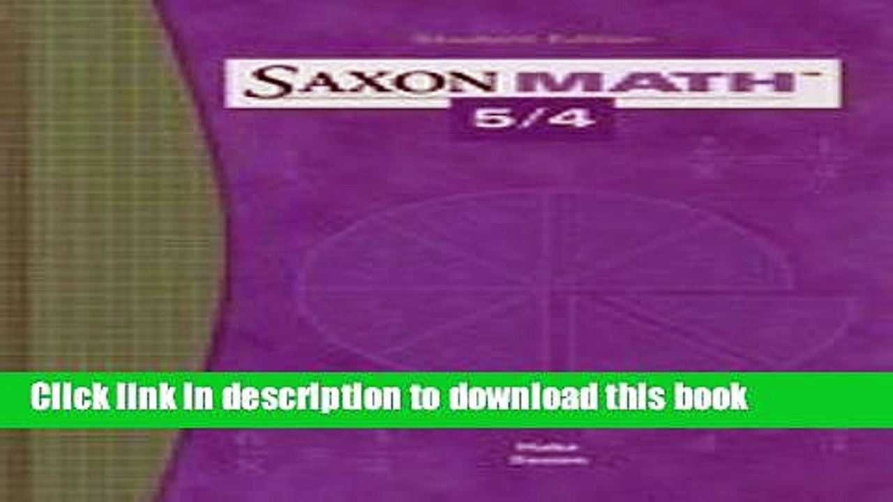 Read Saxon Math 5 / 4 (3rd, 04) by Hake, Stephen [Hardcover (2004)]  Ebook Free