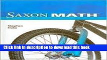 Read Saxon Math Intermediate byHake  Ebook Free