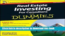 Read Real Estate Investing For Canadians For DummiesÂ®  Ebook Free