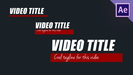 Simple After Effects Video Title Tutorial | Simple Lower Third